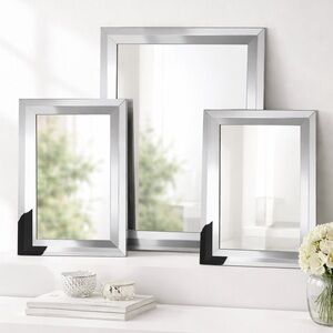 INHABIT Beveled Glass Picture Frame Set – 3 Pieces